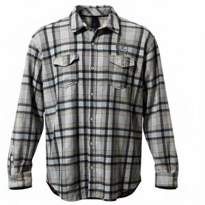 Burnside Women's Flannel Shirt 3XL  Plaid Boyfriend Button Cuffs Roll TabGrunge